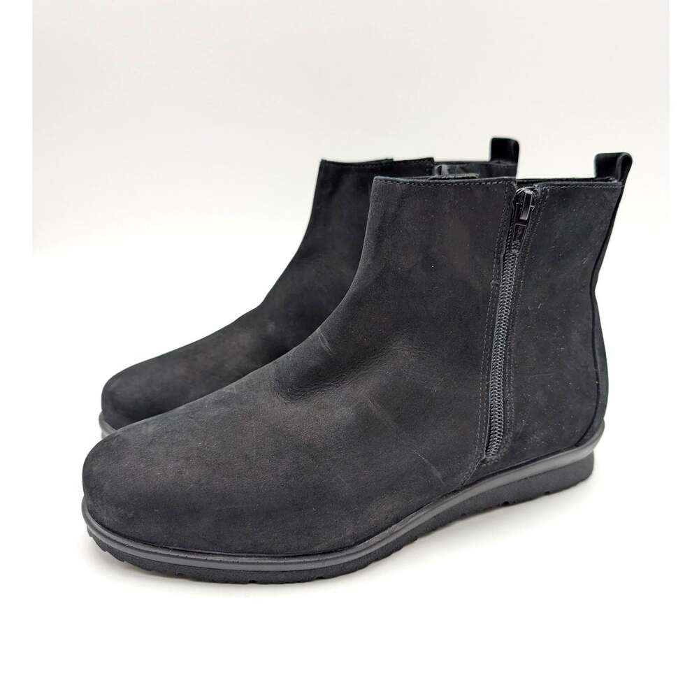 David Tate Caddy Waterproof Ankle Bootie Side Zip Women's Black Size US8.5W EU39